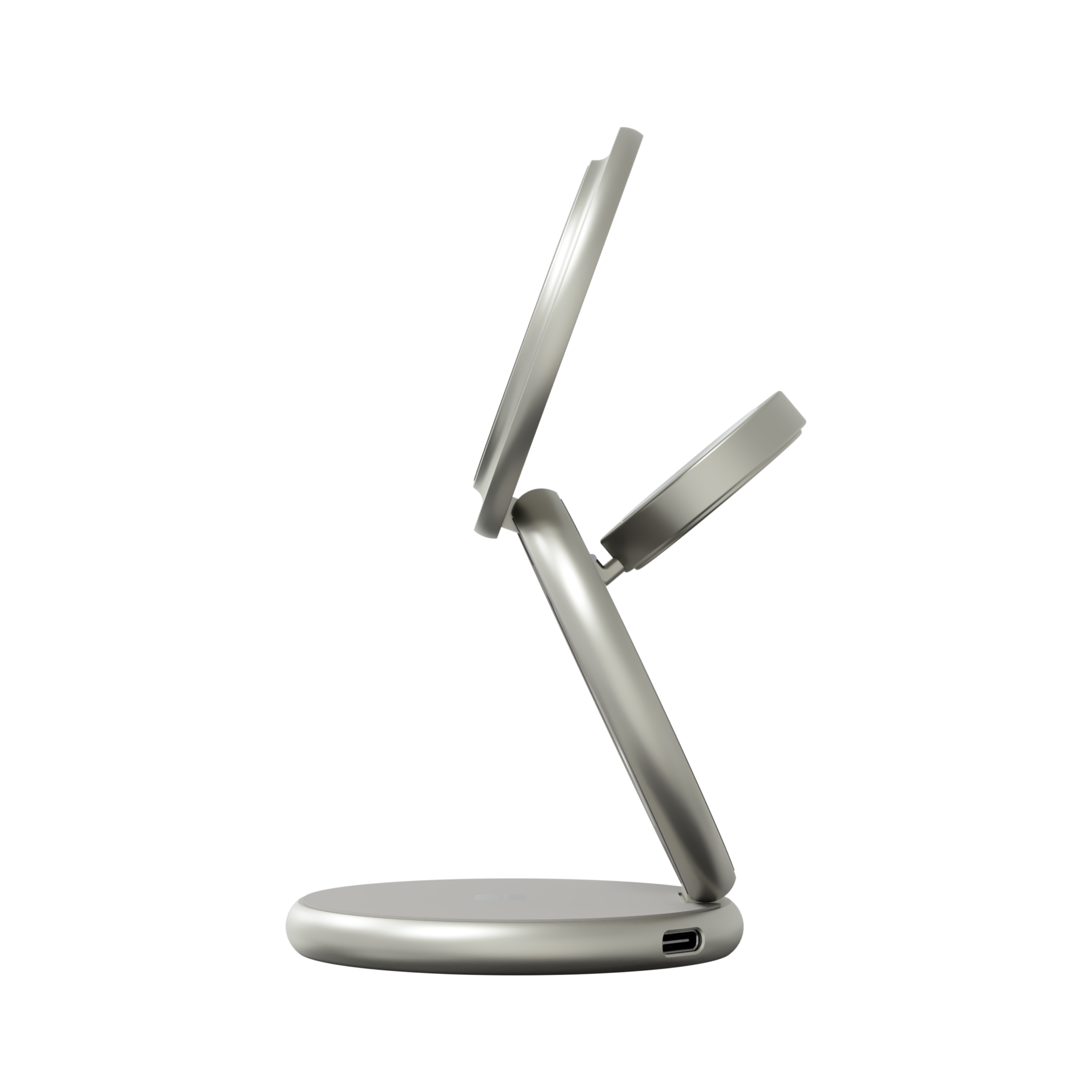 Зарядная станция 3 в 1 Magssory Signature Disc Pro для Apple Qi2 Titan, Титан — WCH073t 4